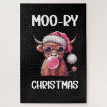 Navidades Moo-ry Scottish Higland Cow
