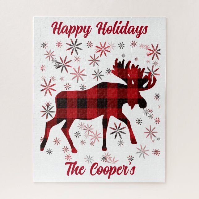 Puzzle Navidades Moose clásicos de las planchas rojas cop (Vertical)