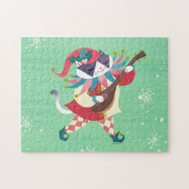 Puzzle Navidades Music Elf Cat