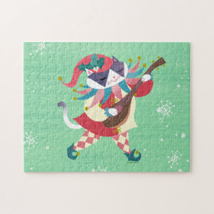 Puzzle Navidades Music Elf Cat