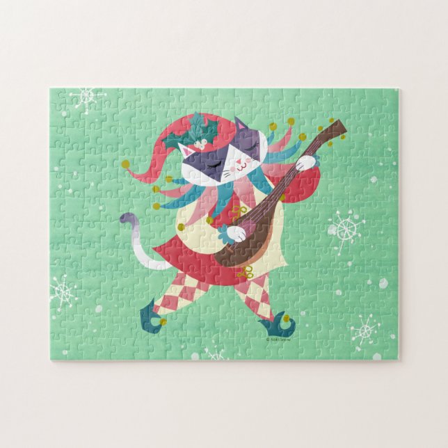 Puzzle Navidades Music Elf Cat (Horizontal)