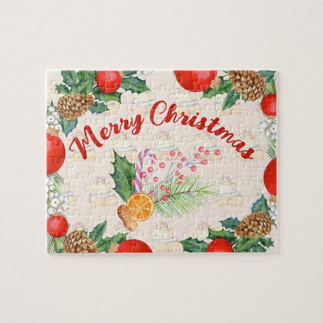 Puzzle Navidades Naranja quemado en Bouquet Candy Barry W (Horizontal)