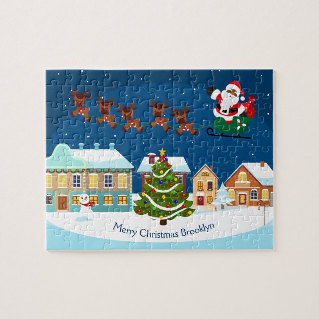 Puzzle Navidades negros Noche Santa (Horizontal)