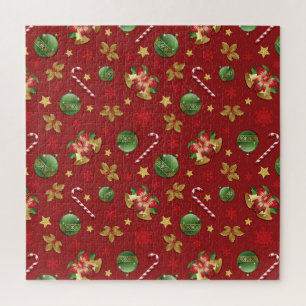 Puzzle Navidades Ornamant & Candy Cane Pattern