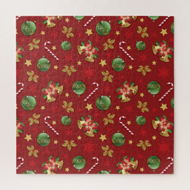 Puzzle Navidades Ornamant & Candy Cane Pattern (Vertical)