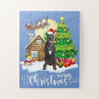Puzzle Navidades Pajama Great Dane Tree Xmas Dog Dad Mom