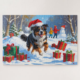 Puzzle Navidades Pastores Australianos Festejan Escena de