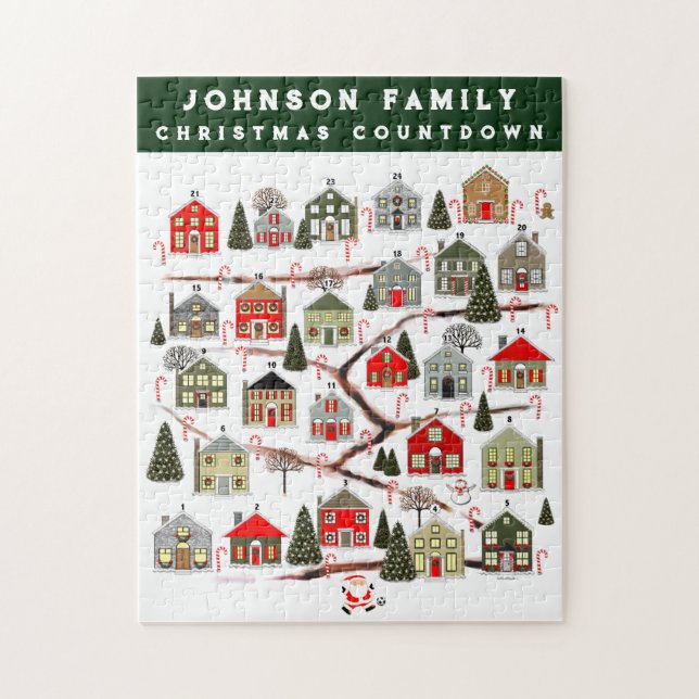 Puzzle Navidades personalizados cuenta regresiva el rompe (Vertical)