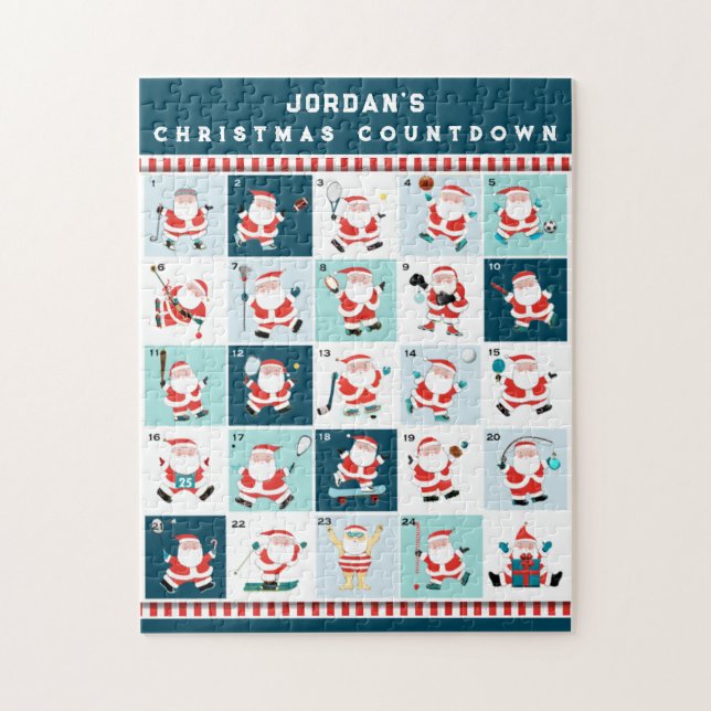 Puzzle Navidades personalizados cuenta regresiva el rompe (Vertical)