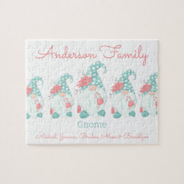 Puzzle Navidades personalizados de Cute Pastel Gnome Elf