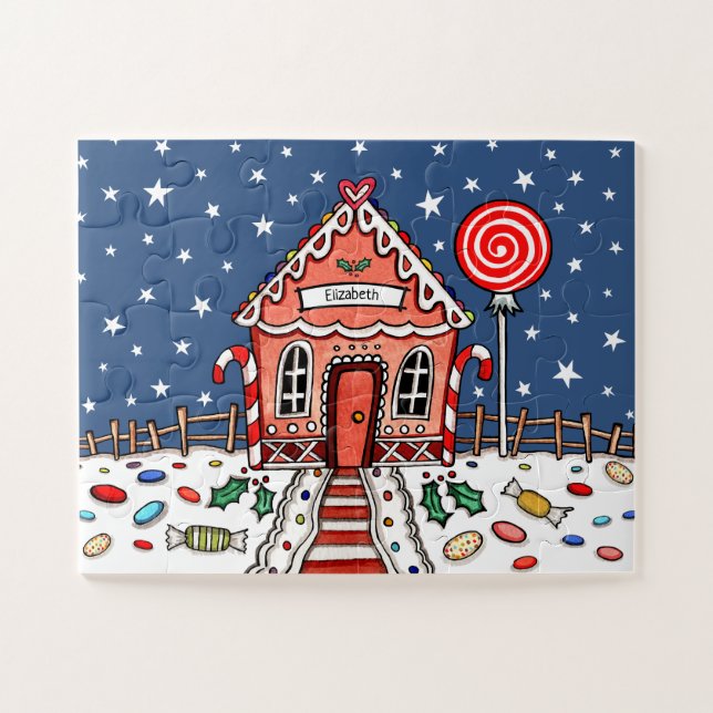 Puzzle Navidades personalizados Gingerbread House (Horizontal)