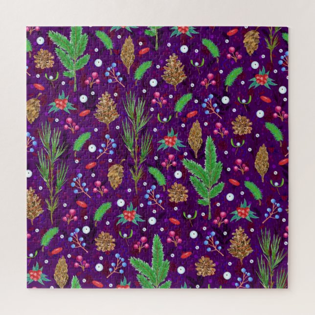 Puzzle Navidades Pine Cones: Festividad sin foco (Vertical)