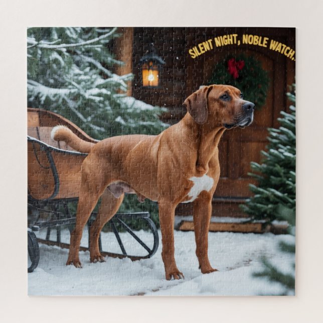Puzzle Navidades Rhodesianos Ridgeback (Vertical)