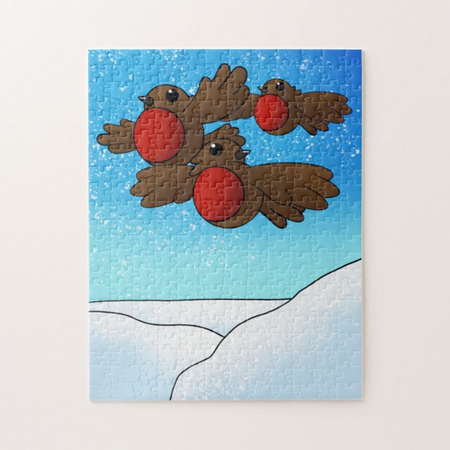 Puzzle Navidades Robin Birds (Vertical)
