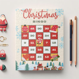Puzzle Navidades Rojos Amarillos Modernos Bingo Jigsaw Pu