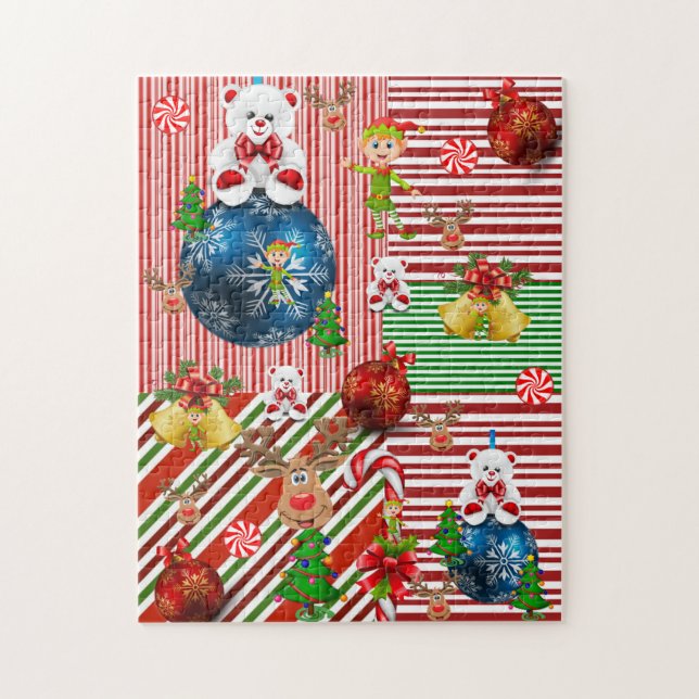 Puzzle Navidades rompe con Teddy Bear (Vertical)
