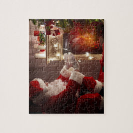 Puzzle Navidades Santa Claus Calentando las manos Rompeca