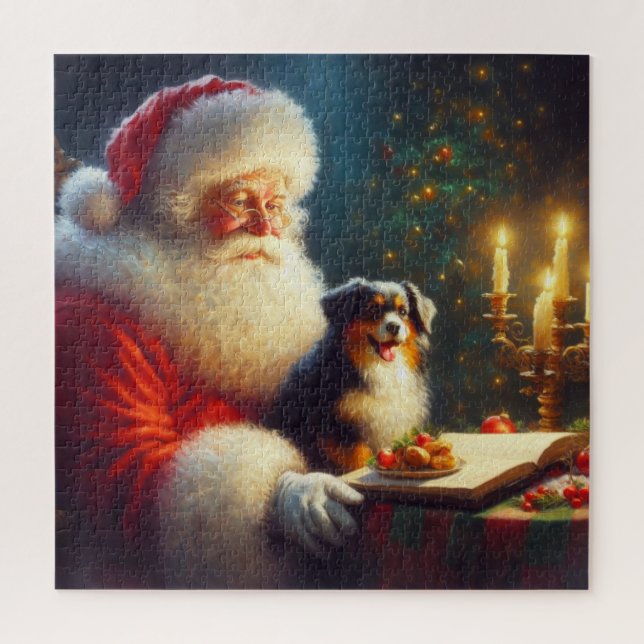 Puzzle Navidades Santa Claus Con Perros 5 (Vertical)