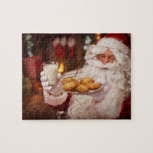 Puzzle Navidades Santa Claus con refrigerios