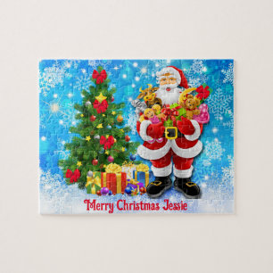 Puzzle Navidades Santa Claus personalizan el nombre del n