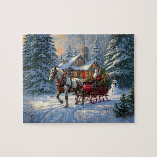 Puzzle Navidades Sleigh Santa (Horizontal)