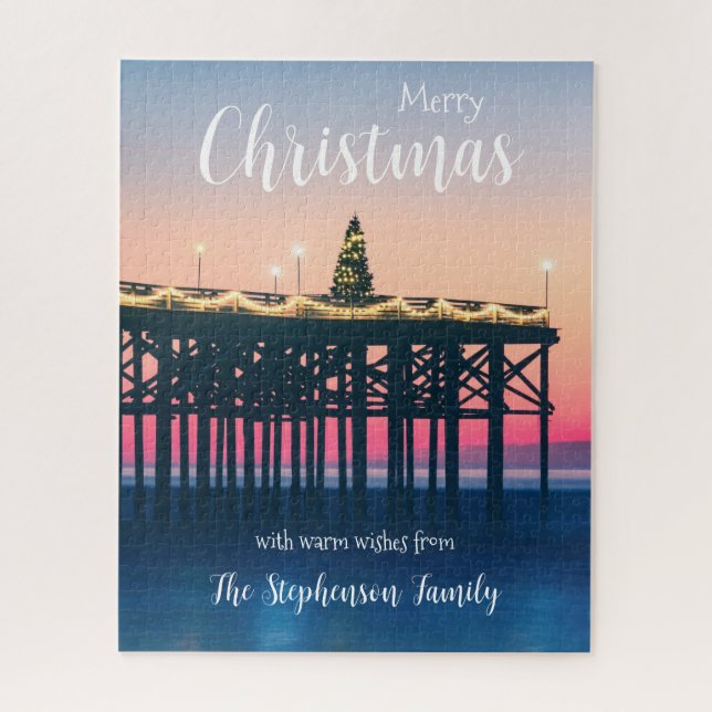 Puzzle Navidades Sunset de San Diego personalizados (Vertical)