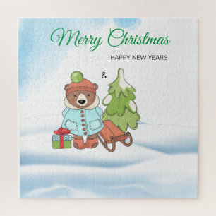 Puzzle Navidades Teddy Bear Pareja con Regalo