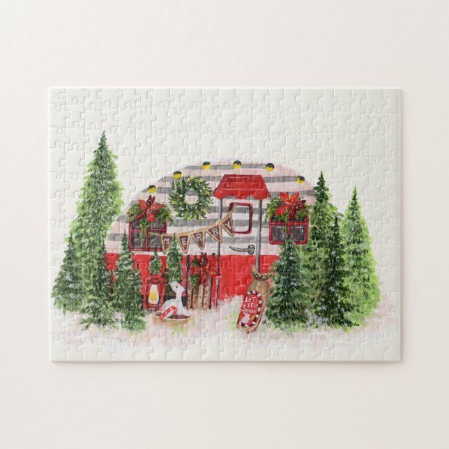 Puzzle Navidades Trailer Camper Outdoorsy Tema (Horizontal)