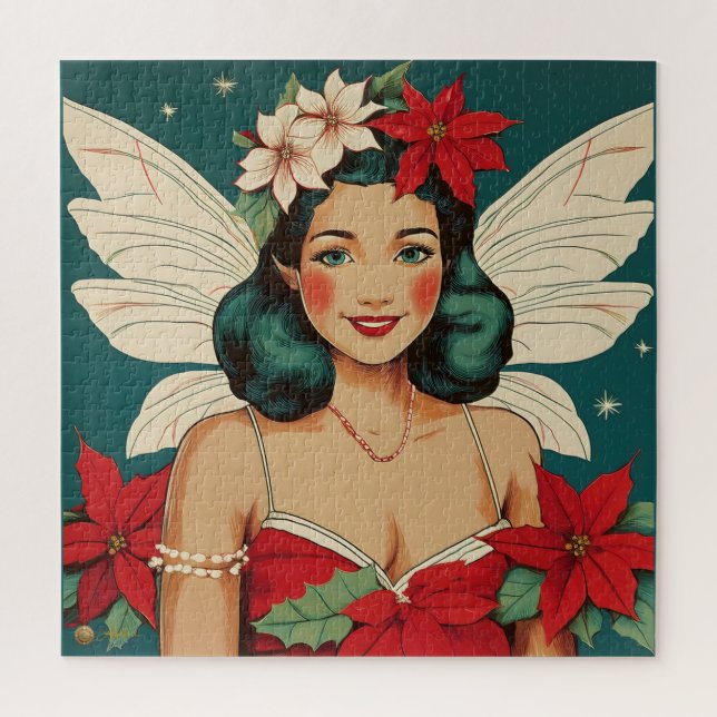 Puzzle Navidades tropicales retro 50 Starlet de Pin-Up (Vertical)