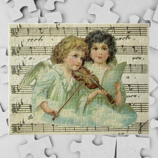 Puzzle Navidades victorianos enganchan violín y música de (Subido por el creador)