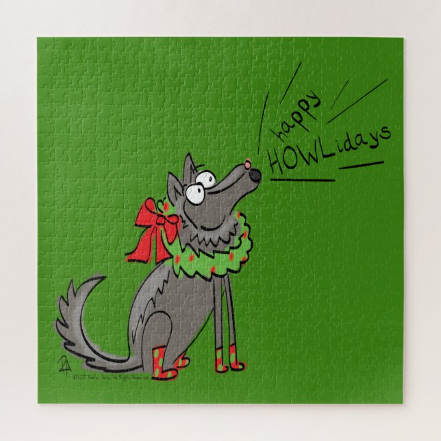 Puzzle Navidades Wolf: Divertidos niños burdos (Vertical)