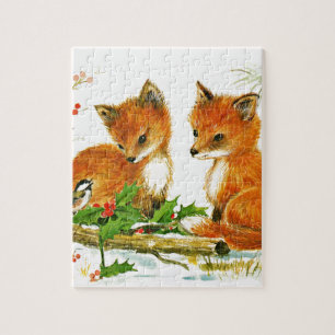 Puzzle Navidades zorros