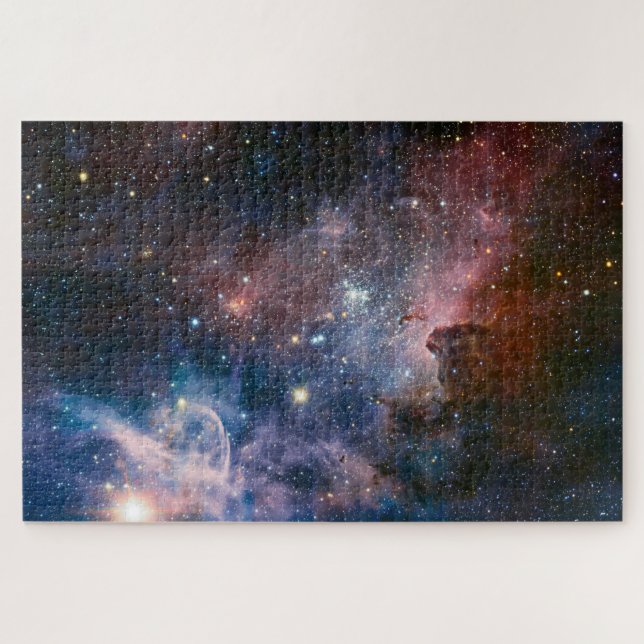 Puzzle Nebulosa Carina Rojo y Azul Telescopio Hubble (Horizontal)