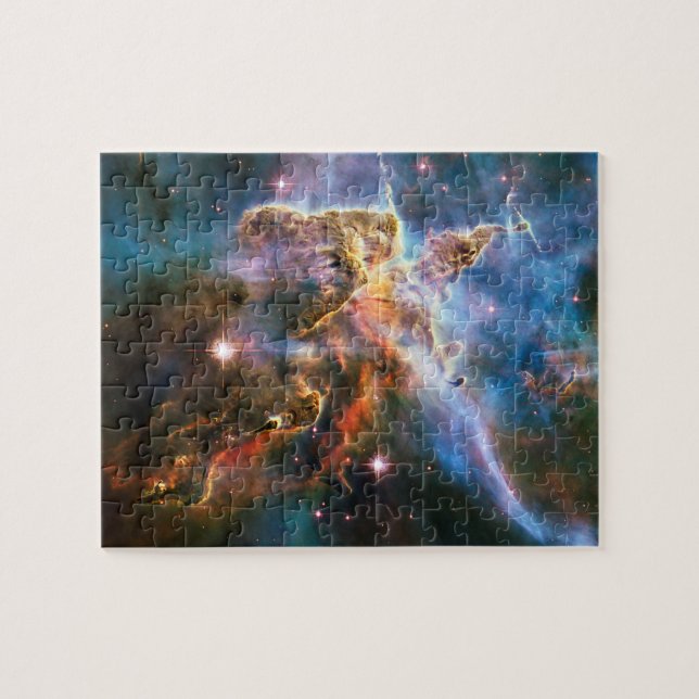 Puzzle Nebulosa de galaxia espacial. Estrellas universale (Horizontal)