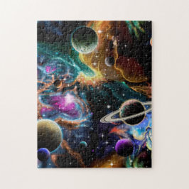 Puzzle Nebulosa espacial y planetas