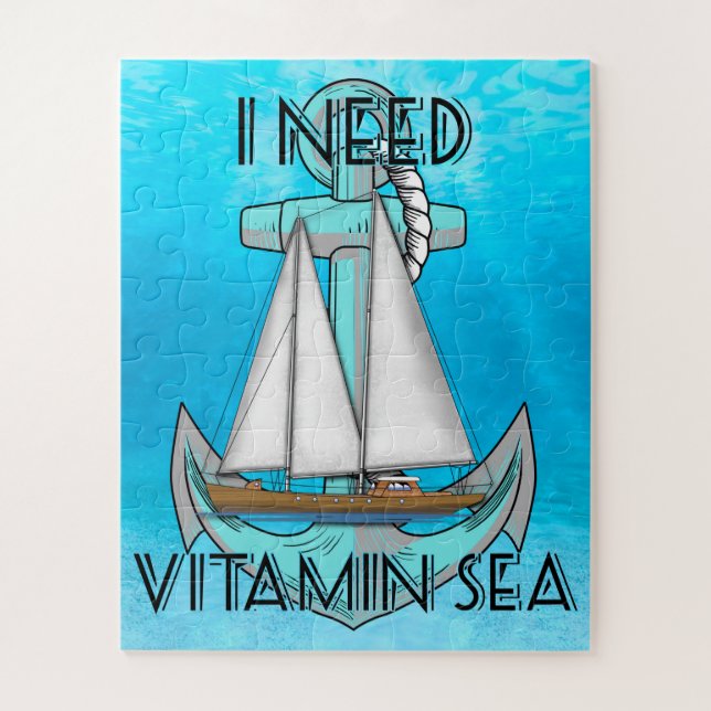 Puzzle Necesito Botes De Vitamina En Mar (Vertical)