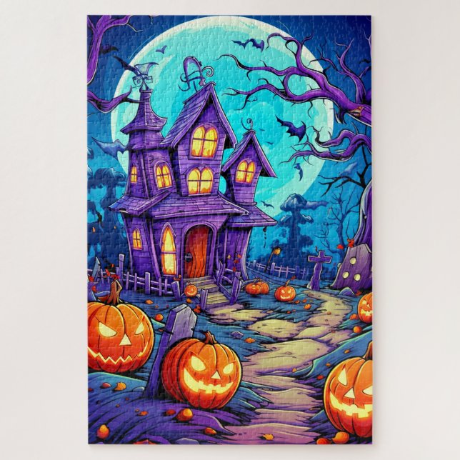 Puzzle Nefarious Spooky Haunted House (Vertical)