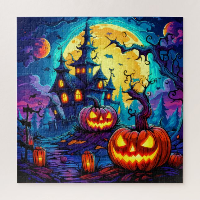 Puzzle Nefarious Spooky Haunted House Halloween (Vertical)