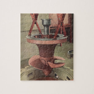 Puzzle Negocio Vintage, Energía de Turbina de Agua Gigant