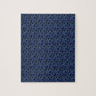 Puzzle Negrita única cadera Geométrica azul cian gris neg