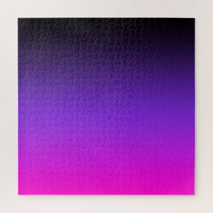 Puzzle Negro Azul Violeta y Ombre Rosa Neon