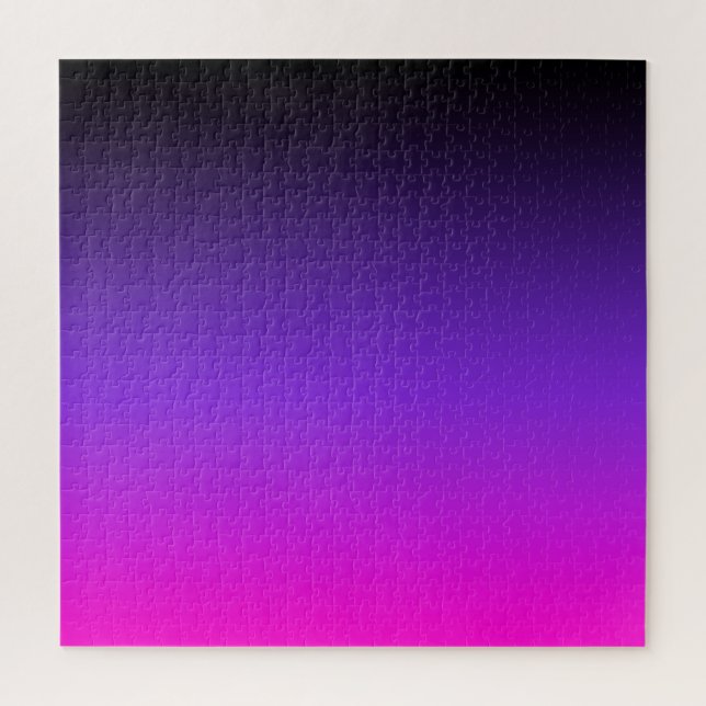 Puzzle Negro Azul Violeta y Ombre Rosa Neon (Vertical)
