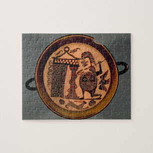 Puzzle Negro-figura taza de Laconian que representa un