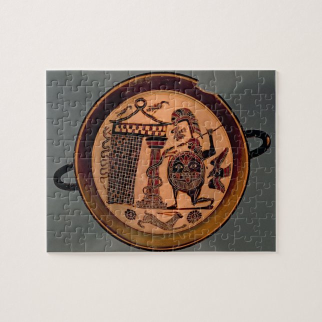 Puzzle Negro-figura taza de Laconian que representa un (Horizontal)
