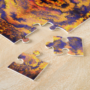 Puzzle Negro, Naranja, Amarillo, Sangría, Patrón de Espej