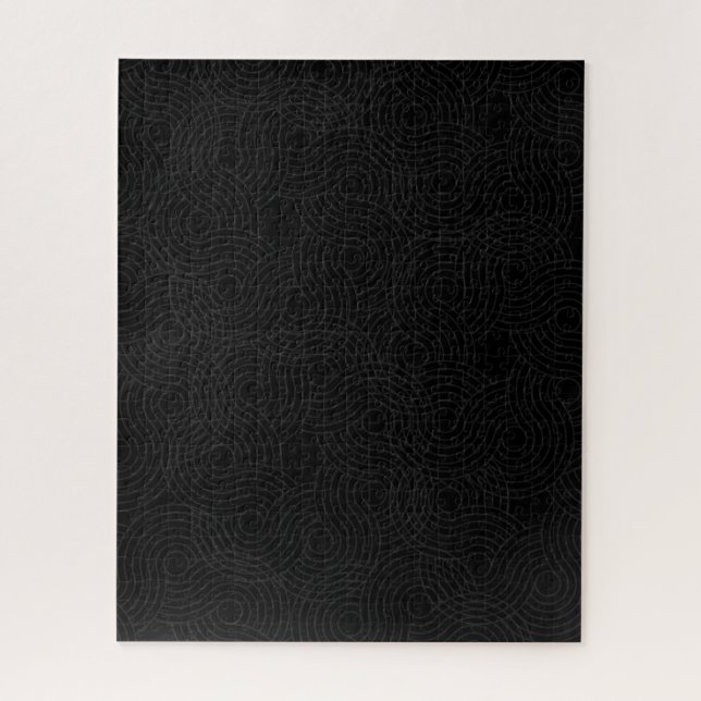 Puzzle Negro sólido con ilusión geométrica gris oscuro (Vertical)