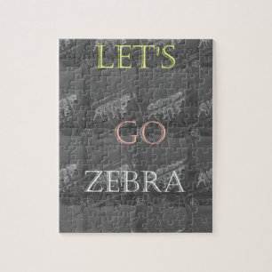 Puzzle Negro y Blanco Vamos Cebra Motivo Hakuna Matata