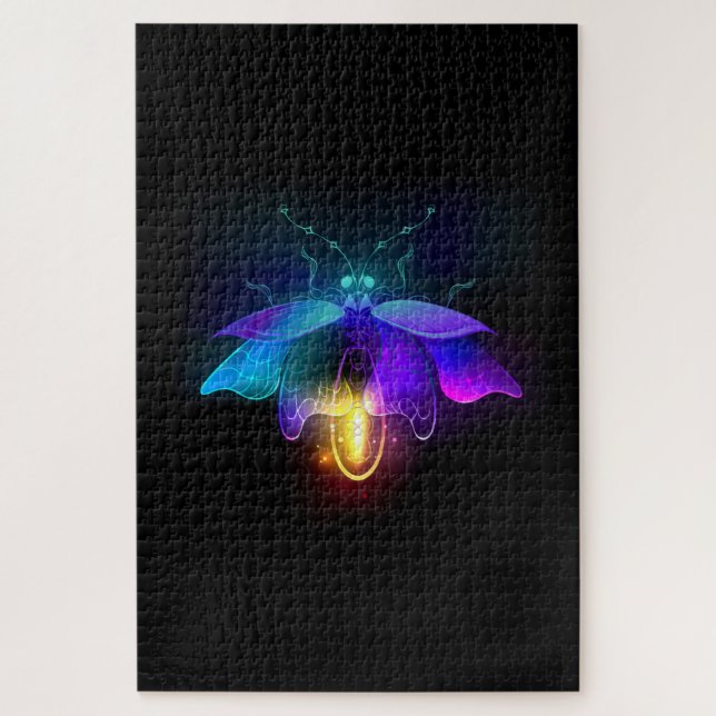 Puzzle Neon Firefly en negro (Vertical)