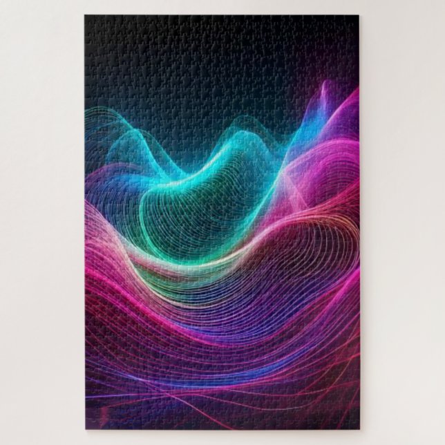 Puzzle Neon Flow – A Symphony of Light and Motion (Vertical)