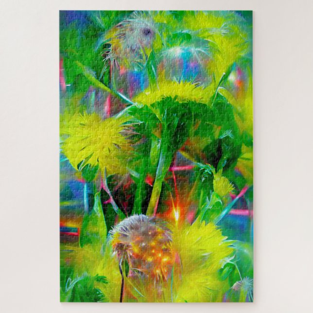 Puzzle Neon Glow Dandelions en Dream Garden (Vertical)